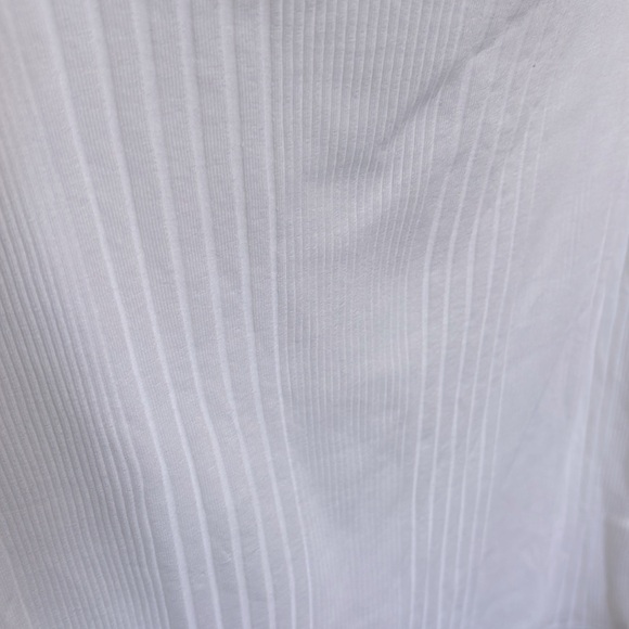 NWT [Frame Denim] Cold Shoulder Ribbed Cutout White Blouse Top Women’s Sz Small - Picture 7 of 9